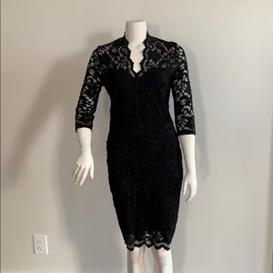 20% off! Karen Kane black lace cocktail dress.